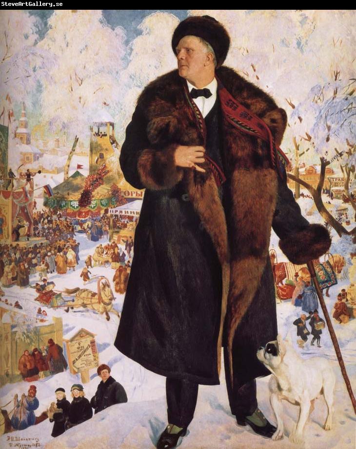 Boris Kustodiev Portrait of Fyodor Chaliapin